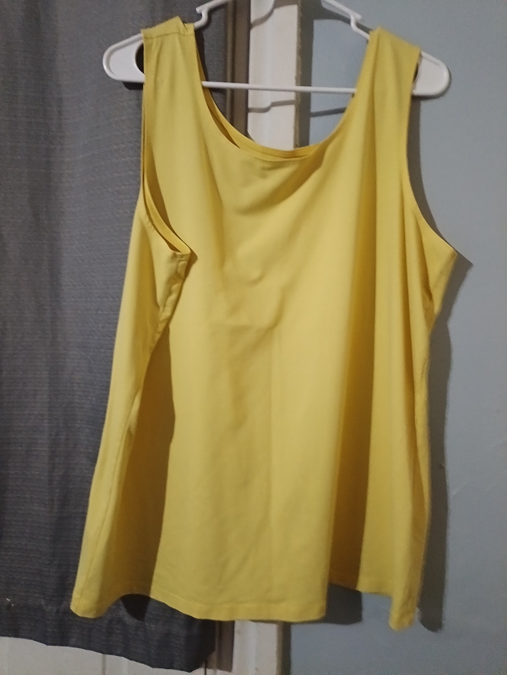 CJ Banks Sunny Yellow Scoop Neck Tank